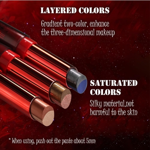 Gold and Black Lipstick & Eye Shadow - Picture 4 of 5